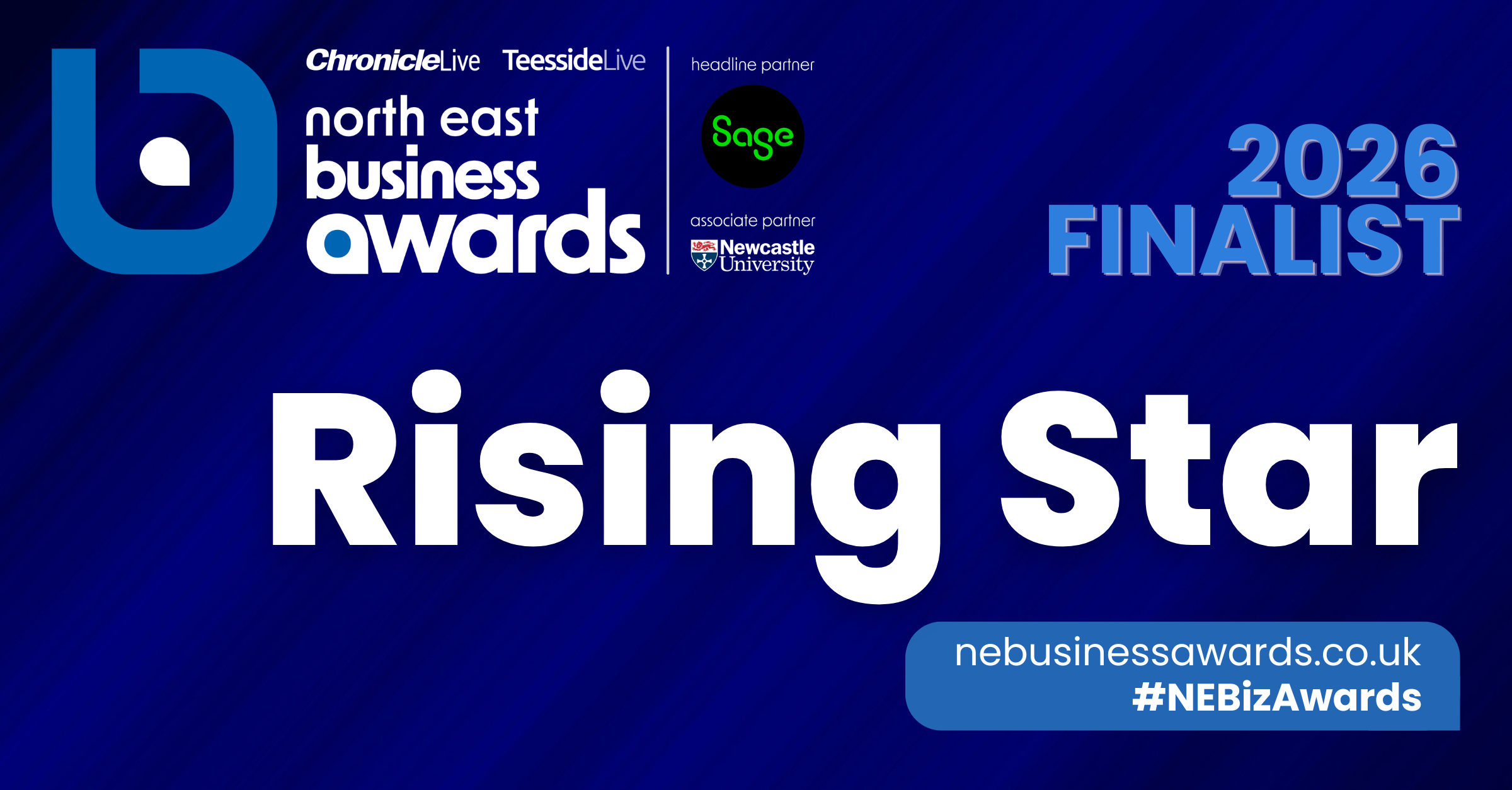 North East Business Awards 2026 Rising Star finalist graphic